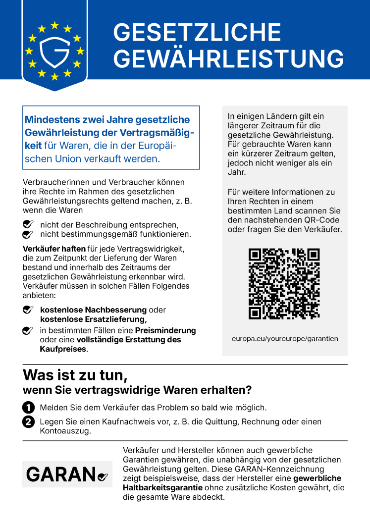 Gewährleistungslabel