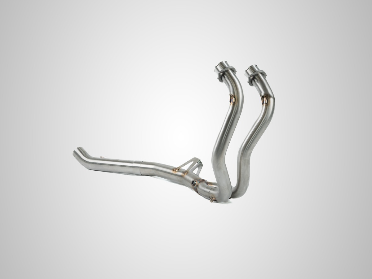 Edelstahl Krümmeranlage / Kat-Ersatz Kit 2-1