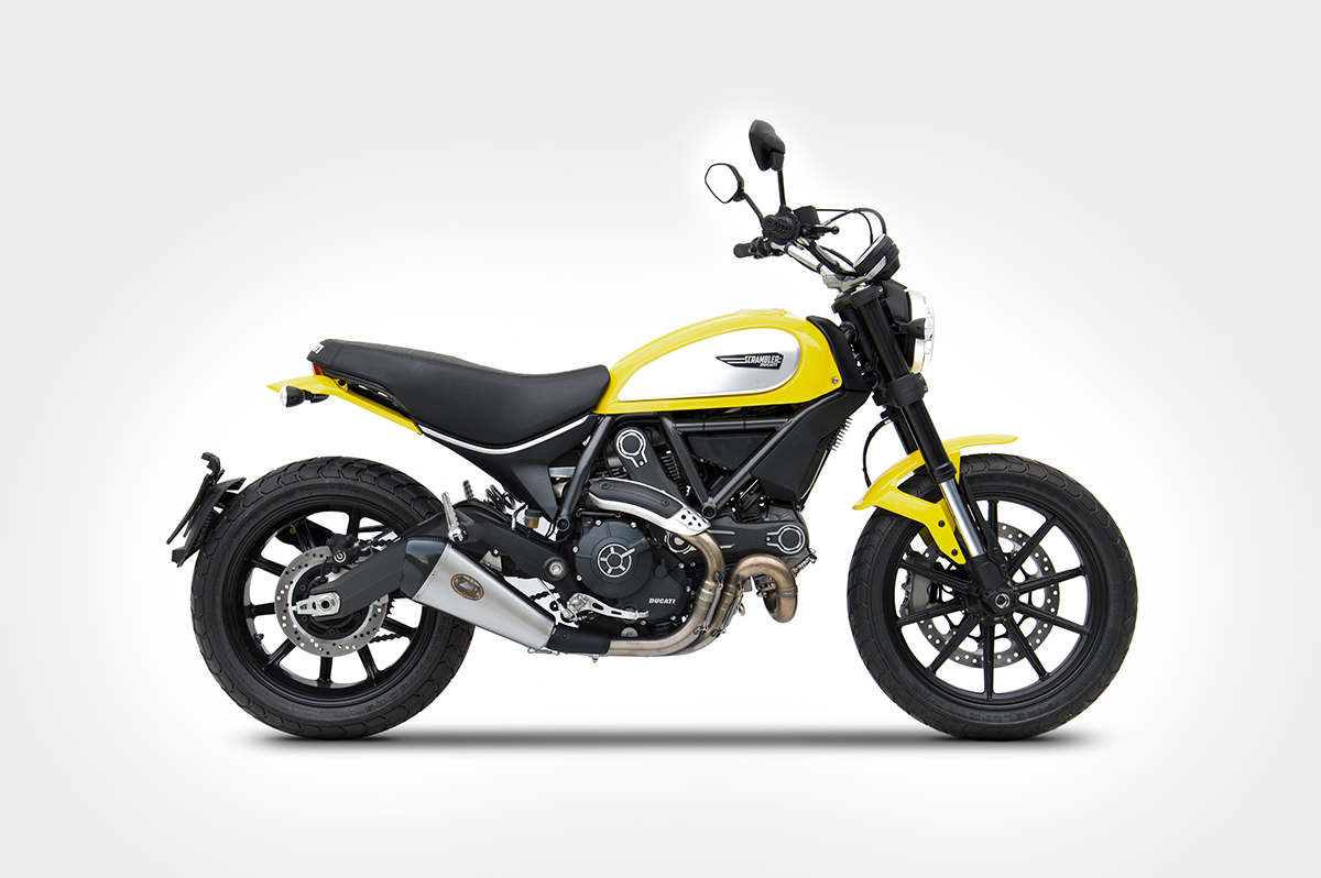 Ducati Scrambler 800 / Monster 797 Bj. 2017-2019 Euro4 basso Slip-on tief gelegt