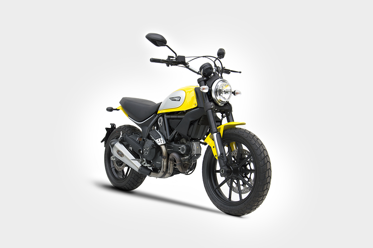Ducati Scrambler 800 / Monster 797 Bj. 2017-2019 Euro4 basso Slip-on tief gelegt Picture 2