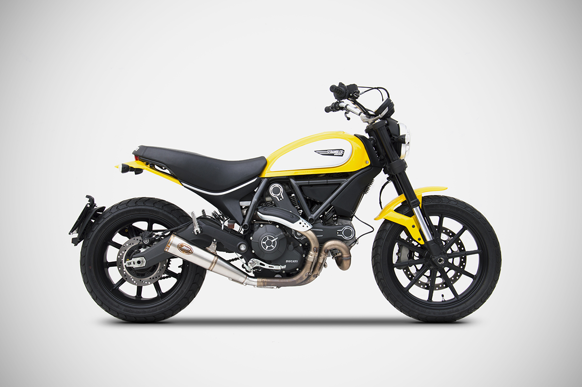 Ducati Scrambler 800 Bj. 2014-2016 Euro3 Zuma Slip-on tief gelegt