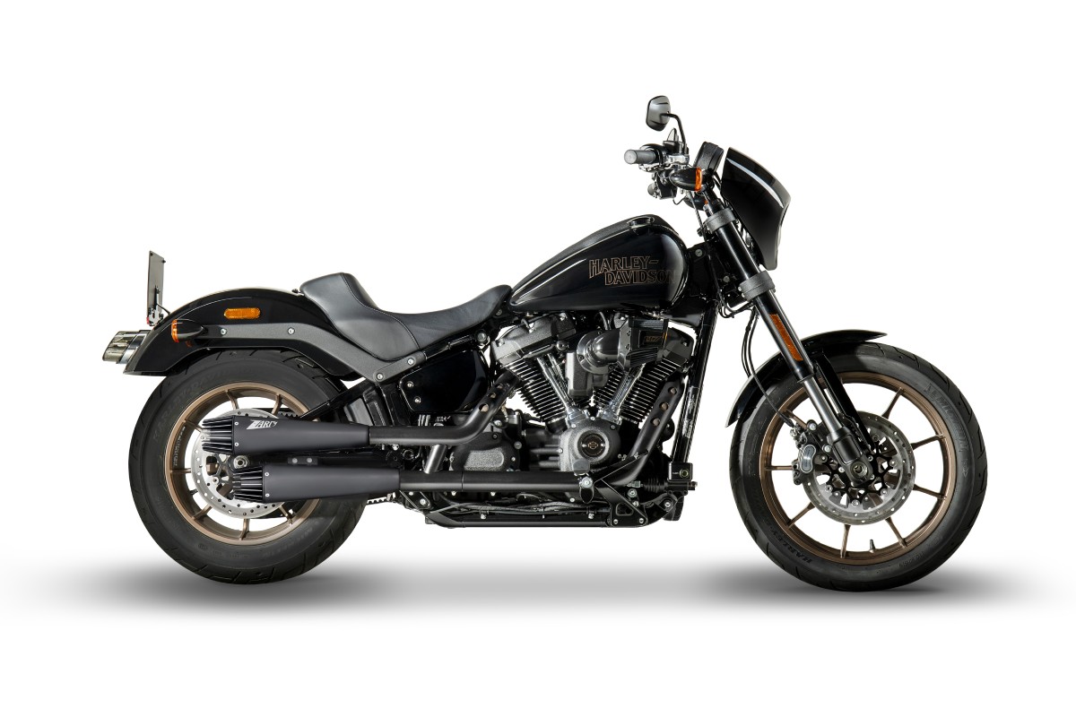 Harley Davidson Softail Modelle Bj. 2017-2024 Slip on 2-2 Avio black Picture 3